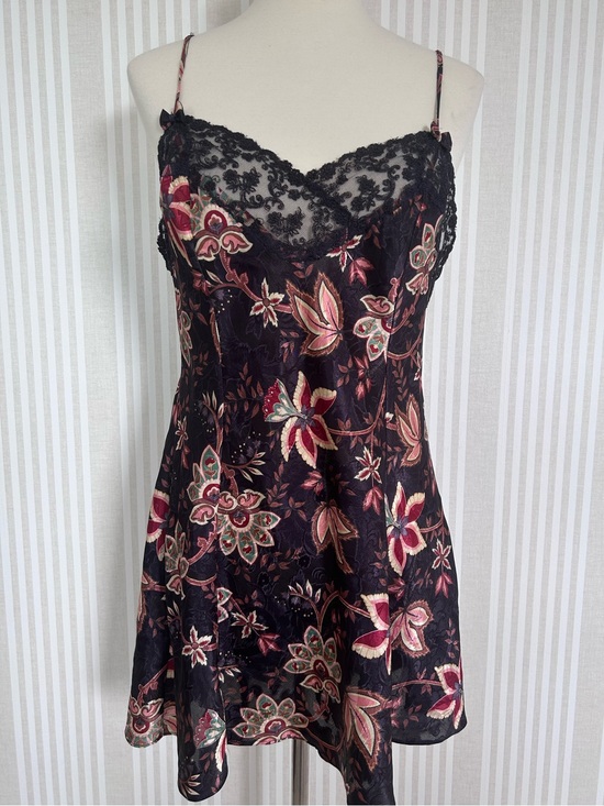Victoria's Secret Other - Victoria’s Secret Gold Label Lingerie Deep Purple Floral Chemise Size M Vintage